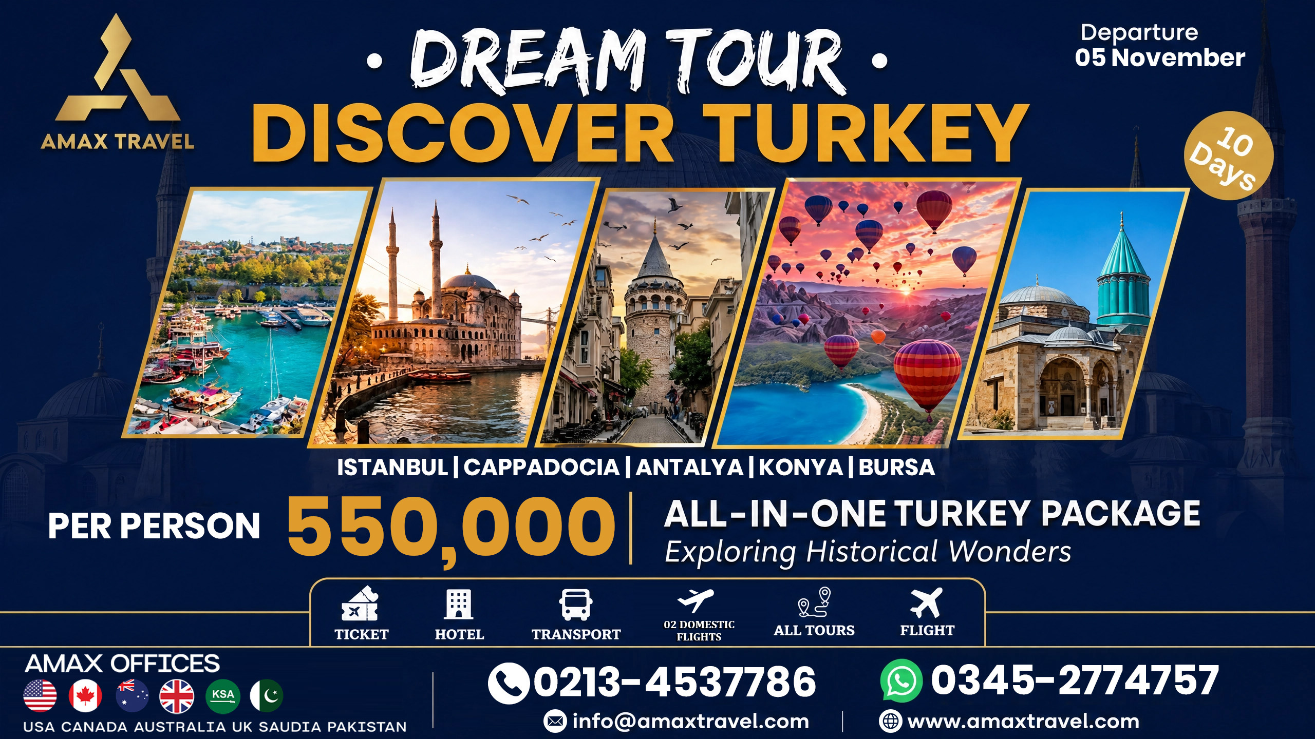 Turkey tour packages from Pakistan — Cappadocia landscape